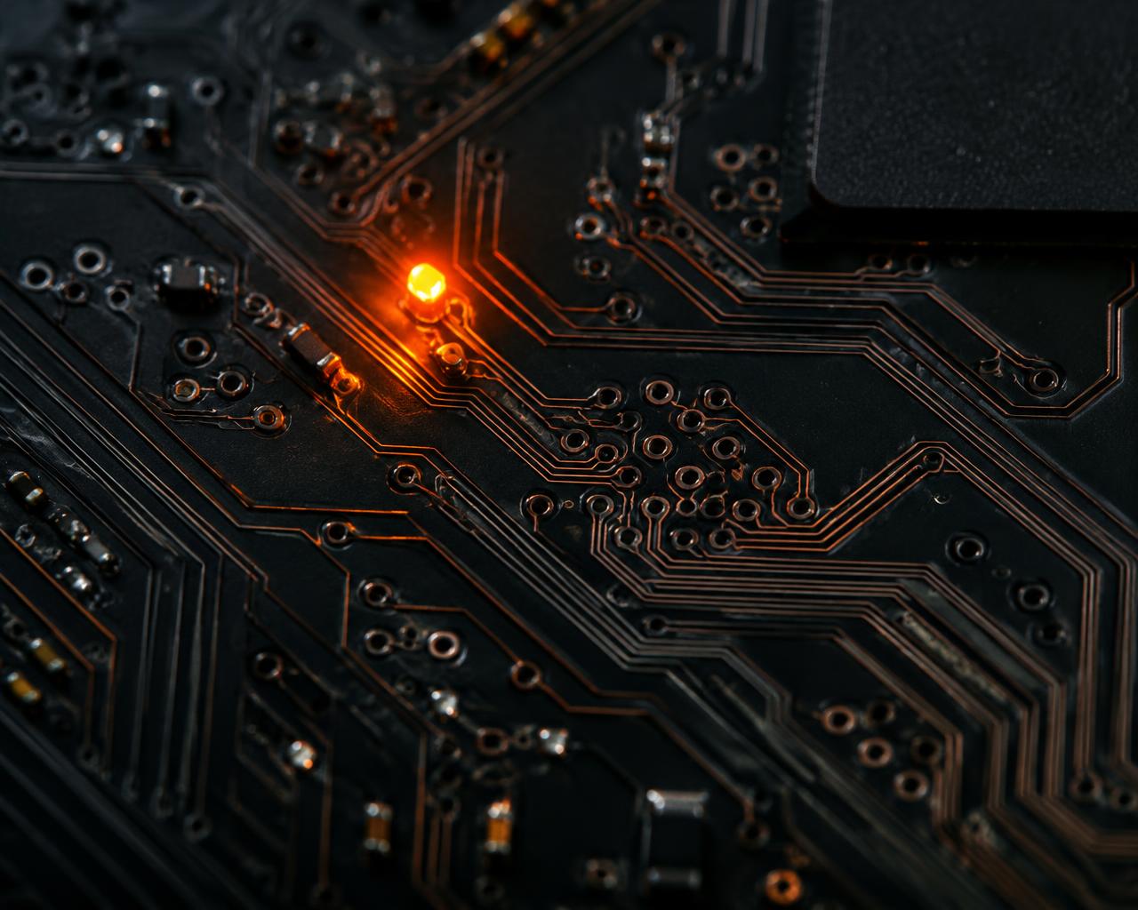 Close-up of a circuit board