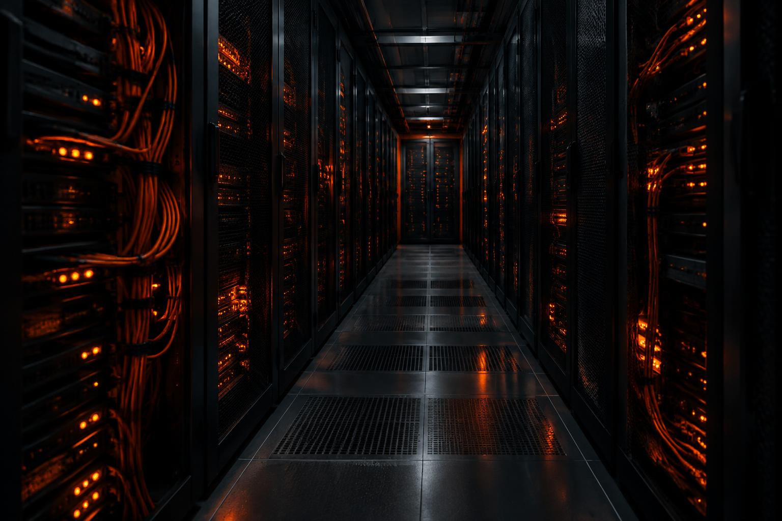 Server racks in a data centre